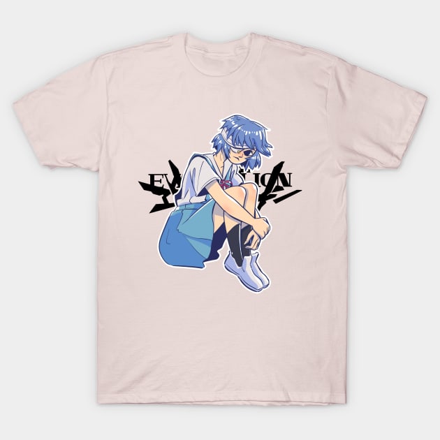 Evangelion -  Rei Ayanami T-Shirt by sythelum